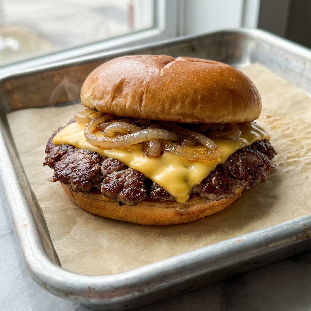 Juicy Smashburger from Golden Skillet